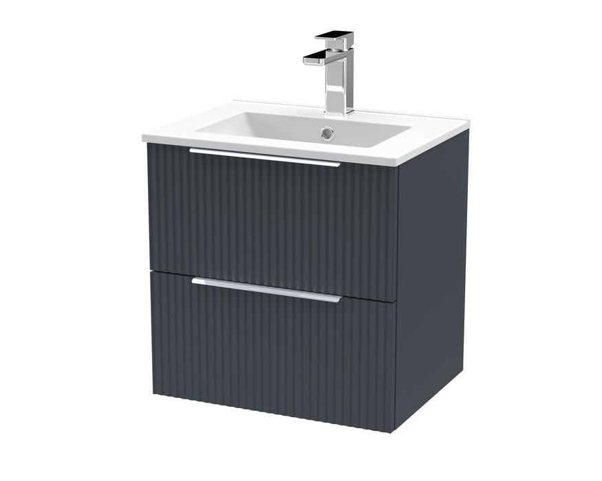 500mm Wall Hung 2 Drawer Vanity & Basin 2 Hudson Reed