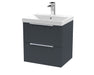 500mm Wall Hung 2 Drawer Vanity & Basin 3 Hudson Reed