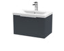 600mm Wall Hung Single Drawer Vanity & Basin 1 Hudson Reed