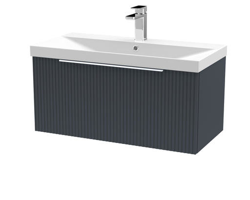 800mm Wall Hung Single Drawer Vanity & Basin 3 Hudson Reed