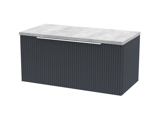 800mm Wall Hung Single Drawer Vanity & Laminate Top Hudson Reed