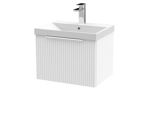 500mm Wall Hung Single Drawer Vanity & Basin 3 Hudson Reed