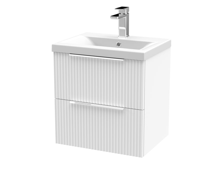 500mm Wall Hung 2 Drawer Vanity & Basin 1 Hudson Reed