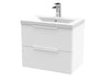 600mm Wall Hung 2 Drawer Vanity & Basin 1 Hudson Reed
