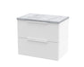 600mm Wall Hung 2 Drawer Vanity & Laminate Top Hudson Reed