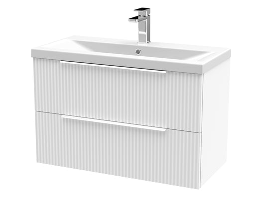 800mm Wall Hung 2 Drawer Vanity & Basin 1 Hudson Reed