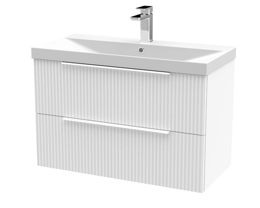 800mm Wall Hung 2 Drawer Vanity & Basin 3 Hudson Reed
