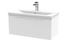 800mm Wall Hung Single Drawer Vanity & Basin 1 Hudson Reed
