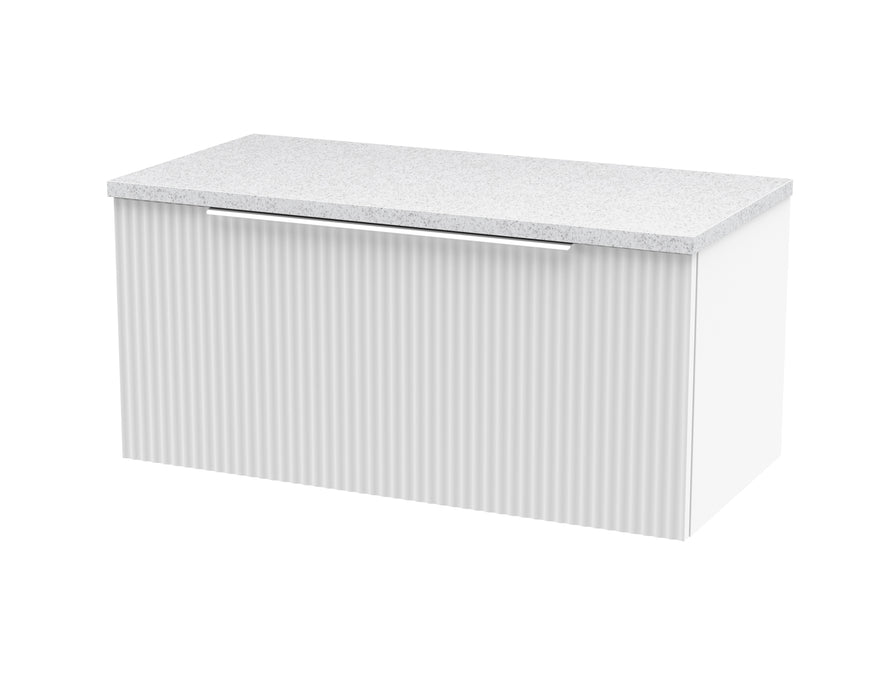 800mm Wall Hung Single Drawer Vanity & Laminate Top Hudson Reed