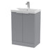 600mm Floor Standing 2 Door Vanity & Basin 3 Hudson Reed