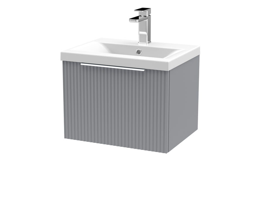 500mm Wall Hung Single Drawer Vanity & Basin 1 Hudson Reed