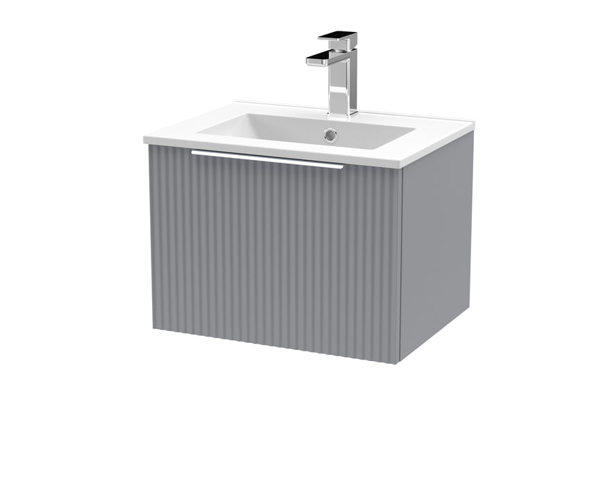 500mm Wall Hung Single Drawer Vanity & Basin 2 Hudson Reed