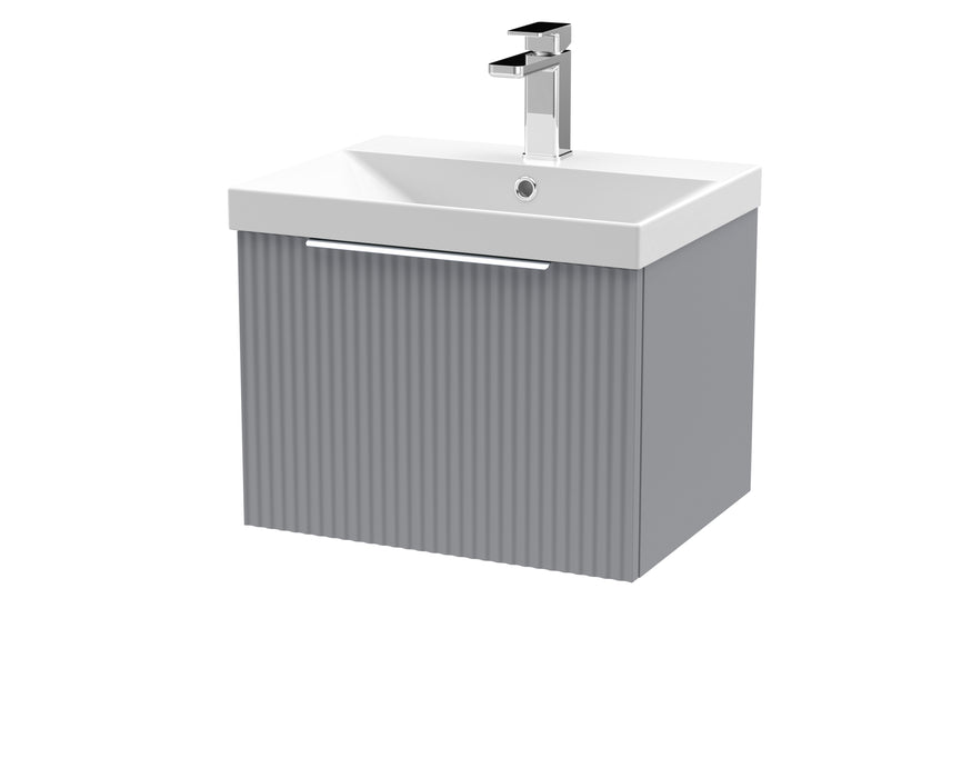 500mm Wall Hung Single Drawer Vanity & Basin 3 Hudson Reed
