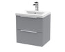 500mm Wall Hung 2 Drawer Vanity & Basin 1 Hudson Reed