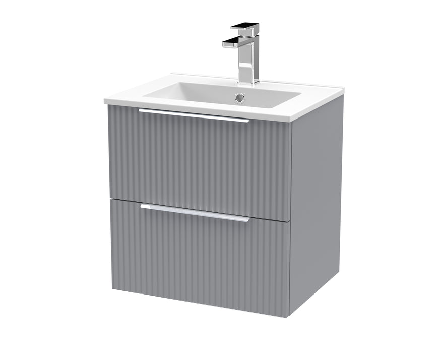 500mm Wall Hung 2 Drawer Vanity & Basin 2 Hudson Reed