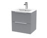 500mm Wall Hung 2 Drawer Vanity & Basin 2 Hudson Reed