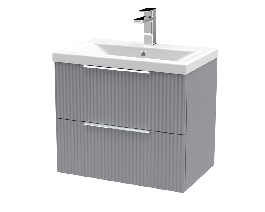 600mm Wall Hung 2 Drawer Vanity & Basin 1 Hudson Reed