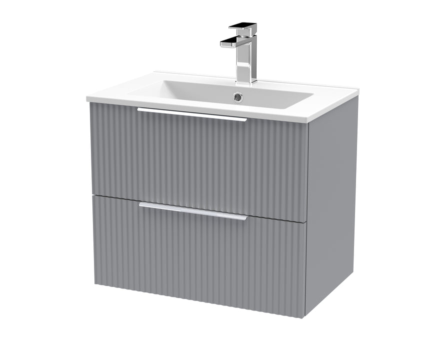 600mm Wall Hung 2 Drawer Vanity & Basin 2 Hudson Reed