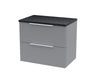 600mm Wall Hung 2 Drawer Vanity & Laminate Top Hudson Reed