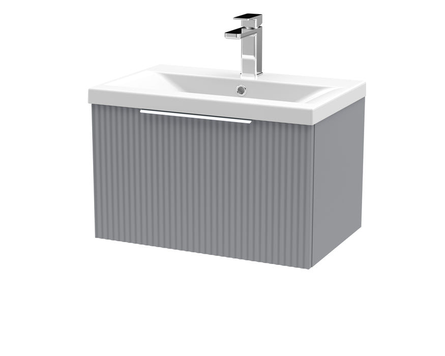 600mm Wall Hung Single Drawer Vanity & Basin 1 Hudson Reed