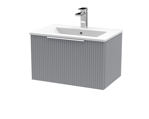 600mm Wall Hung Single Drawer Vanity & Basin 2 Hudson Reed