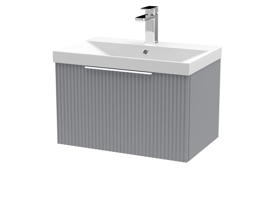 600mm Wall Hung Single Drawer Vanity & Basin 3 Hudson Reed