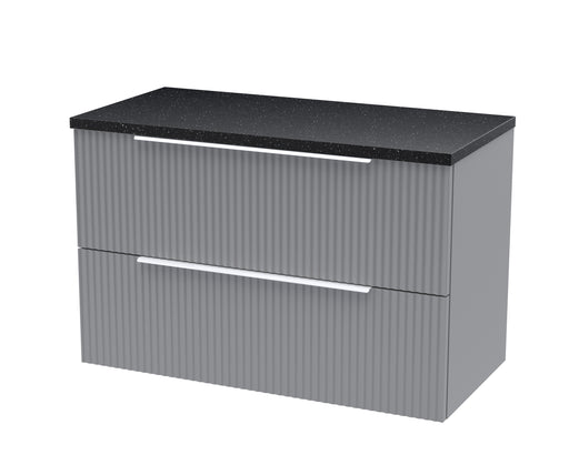 800mm Wall Hung 2 Drawer Vanity & Laminate Top Hudson Reed