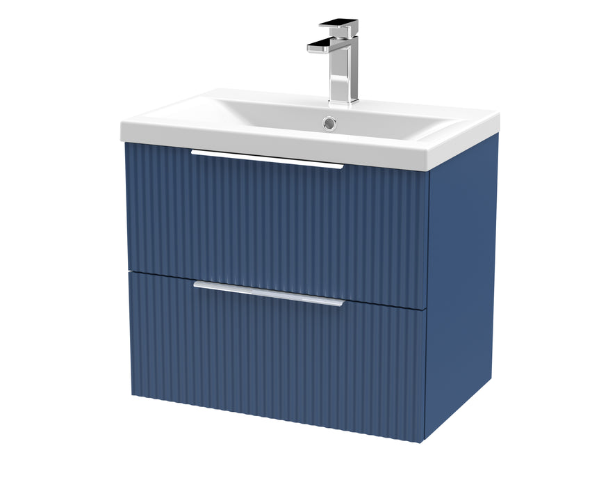 600mm Wall Hung 2 Drawer Vanity & Basin 1 Hudson Reed