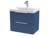 600mm Wall Hung 2 Drawer Vanity & Basin 3 Hudson Reed