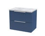 600mm Wall Hung 2 Drawer Vanity & Laminate Top Hudson Reed