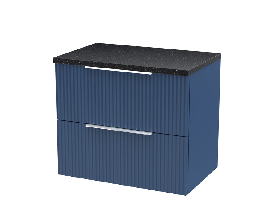 600mm Wall Hung 2 Drawer Vanity & Laminate Top Hudson Reed