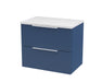 600mm Wall Hung 2 Drawer Vanity & Laminate Top Hudson Reed