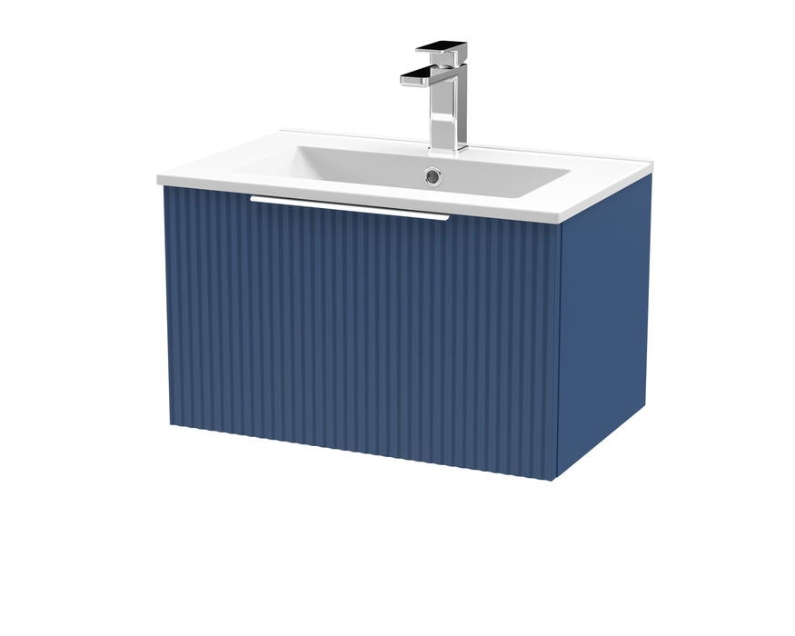 600mm Wall Hung Single Drawer Vanity & Basin 2 Hudson Reed