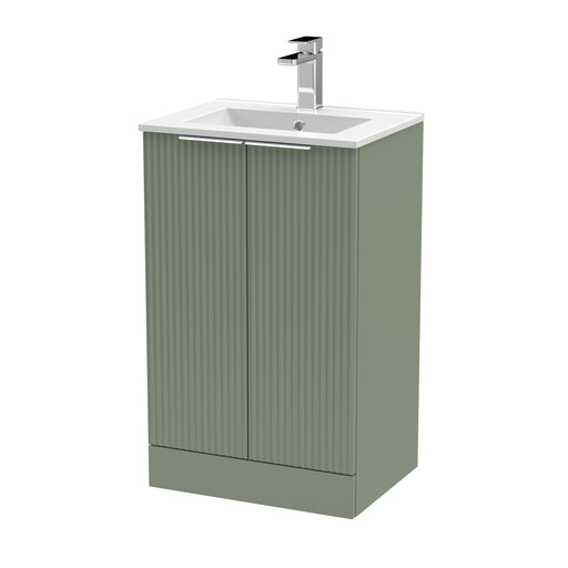 500mm Floor Standing 2 Door Vanity & Basin 2 Hudson Reed