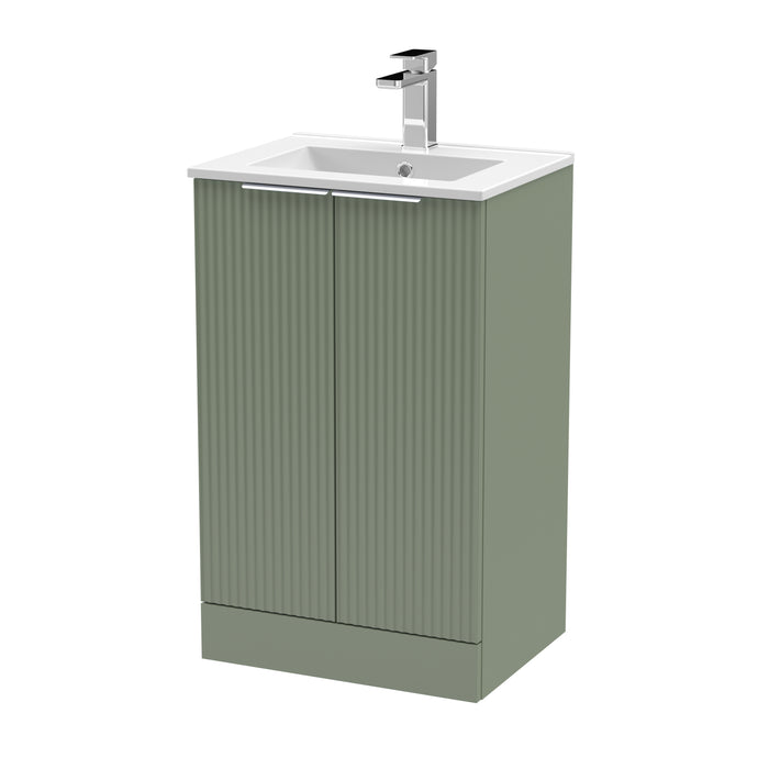 500mm Floor Standing 2 Door Vanity & Basin 2 Hudson Reed