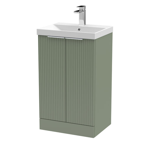 500mm Floor Standing 2 Door Vanity & Basin 3 Hudson Reed