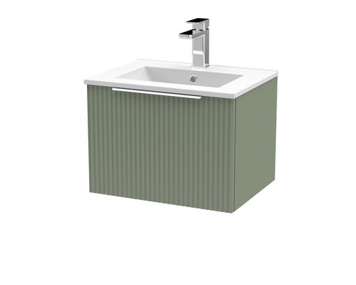 500mm Wall Hung Single Drawer Vanity & Basin 2 Hudson Reed