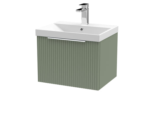 500mm Wall Hung Single Drawer Vanity & Basin 3 Hudson Reed