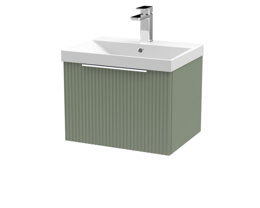 500mm Wall Hung Single Drawer Vanity & Basin 3 Hudson Reed