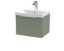 500mm Wall Hung Single Drawer Vanity & Basin 3 Hudson Reed