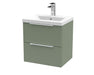 500mm Wall Hung 2 Drawer Vanity & Basin 1 Hudson Reed
