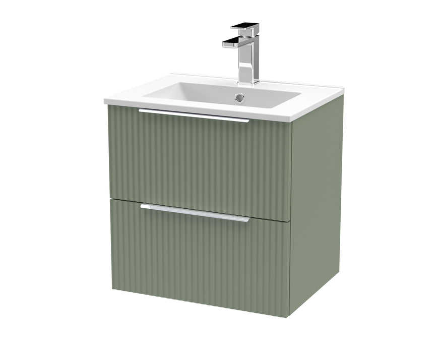 500mm Wall Hung 2 Drawer Vanity & Basin 2 Hudson Reed