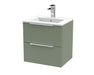 500mm Wall Hung 2 Drawer Vanity & Basin 2 Hudson Reed