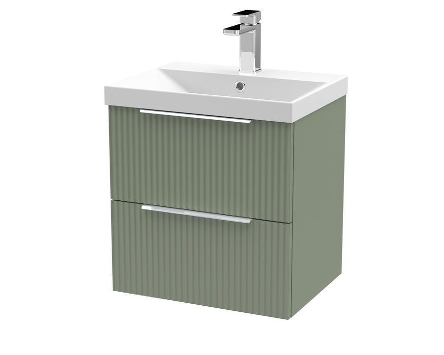 500mm Wall Hung 2 Drawer Vanity & Basin 3 Hudson Reed