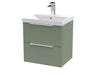 500mm Wall Hung 2 Drawer Vanity & Basin 3 Hudson Reed