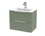 600mm Wall Hung 2 Drawer Vanity & Basin 2 Hudson Reed