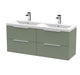 1200mm Wall Hung 4 Drawer Vanity & Double Basin Hudson Reed