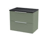 600mm Wall Hung 2 Drawer Vanity & Laminate Top Hudson Reed