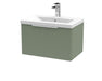 600mm Wall Hung Single Drawer Vanity & Basin 1 Hudson Reed