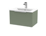 600mm Wall Hung Single Drawer Vanity & Basin 2 Hudson Reed